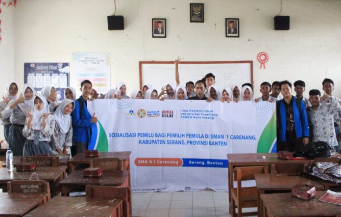 PKM Prodi Ilmu Pemerintahan UNPAM, Serang di SMAN 1 Carenang, Serang.